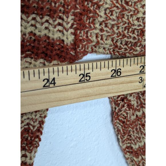 I JOAH 3 Button Cardigan Beige & Red Space Dyed Size 1X - Picture 4 of 6